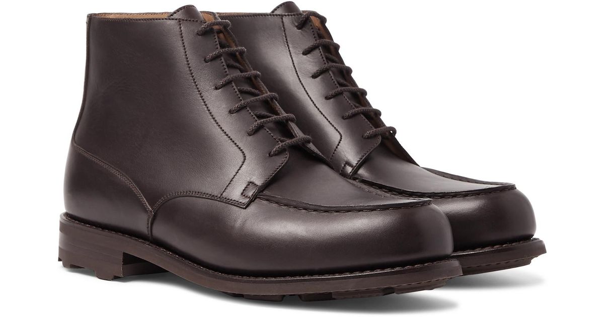 J.M. Weston Leather Derby Boots in Brown for Men - Lyst