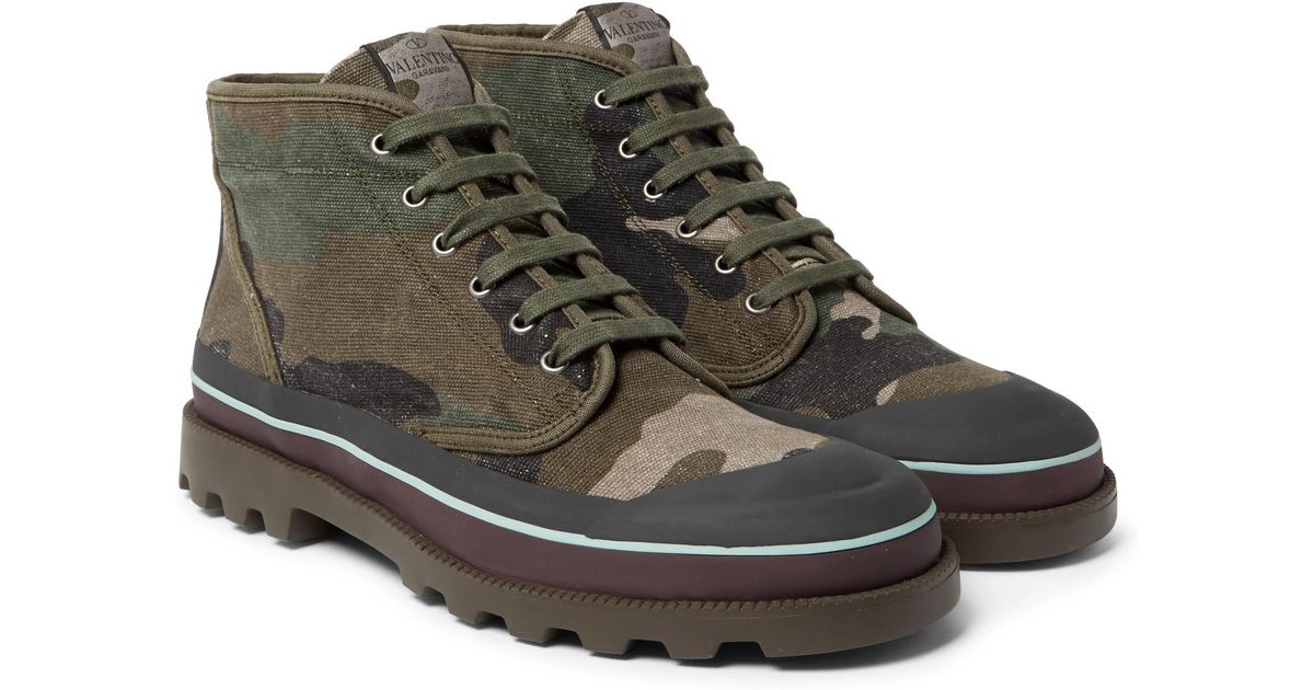 valentino camo boots