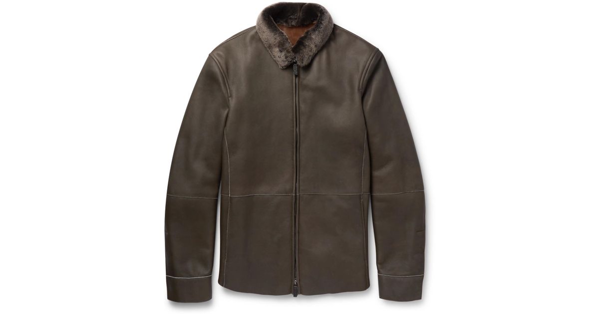 giorgio armani shearling jacket