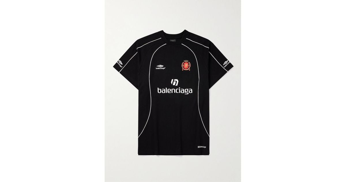 Balenciaga Barcelona Soccer T-Shirt Oversized in Black for Men