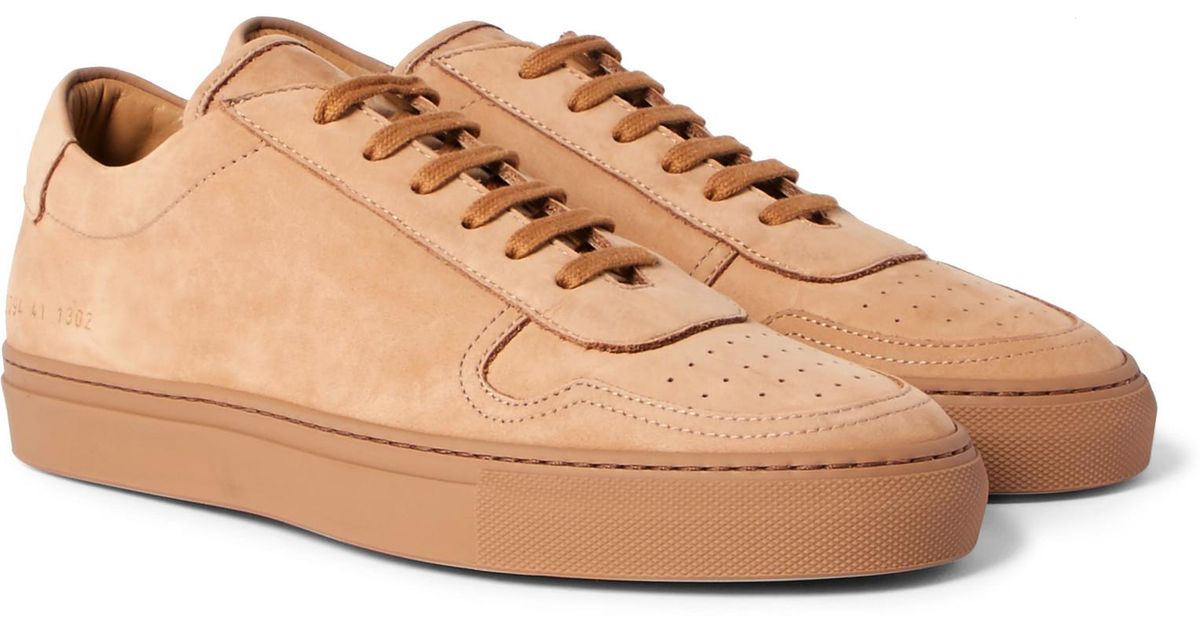 Common Projects Leather Bball Low Nubuck Sneakers for Men - Lyst
