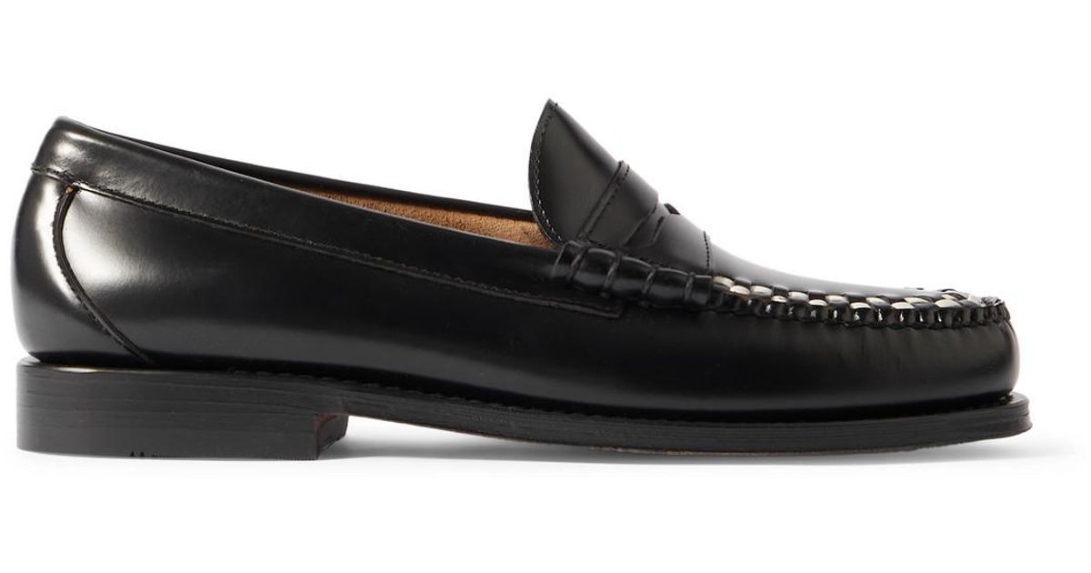 weejuns penny loafers black leather