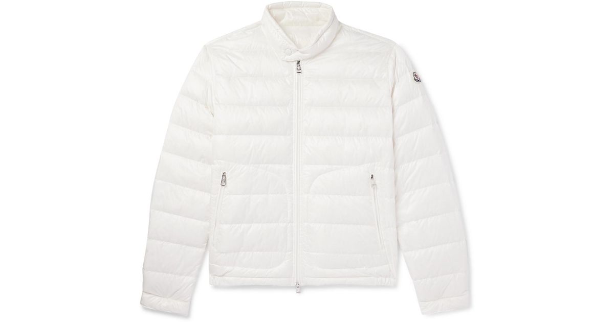 Moncler Acorus Logo-appliquéd Quilted Shell Down Jacket in White for ...