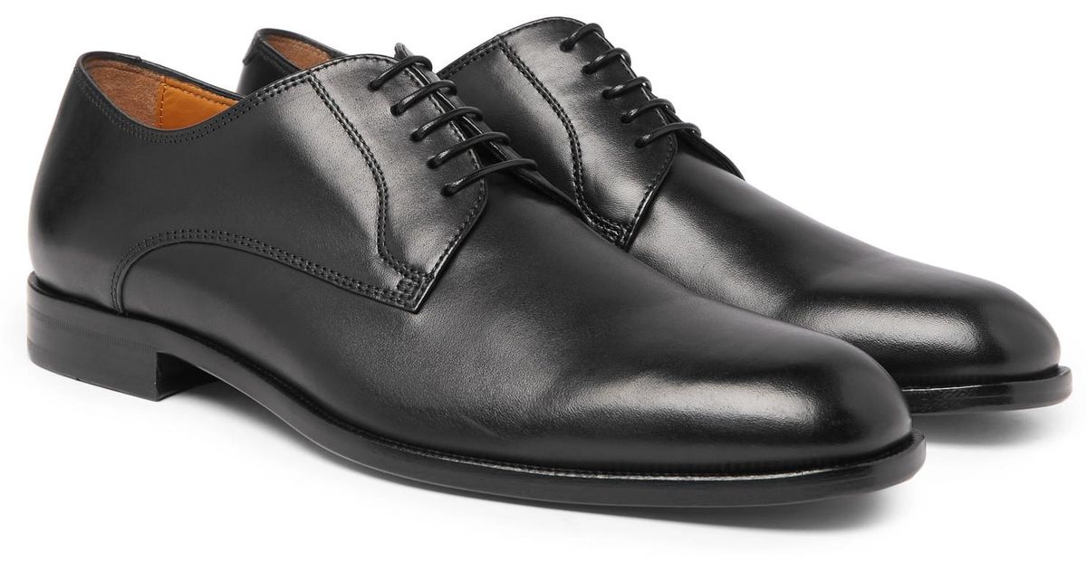 BOSS by Hugo Boss Cardiff Leather Derby Shoes in Black for Men - Lyst