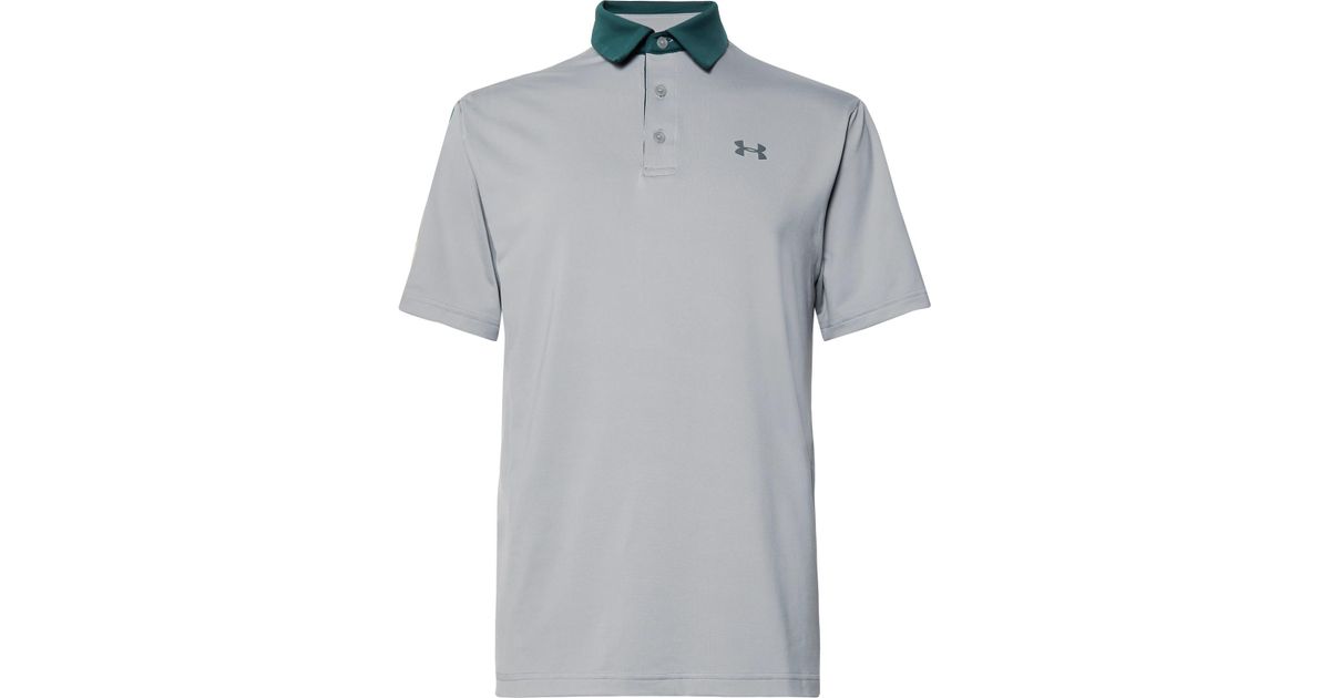 gray under armour polo