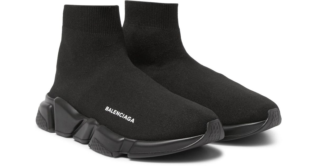 all black balenciaga sock sneakers