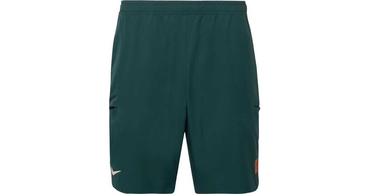 Nike Nikecourt Roger Federer Flex Ace Dri-fit Tennis Shorts in Dark Green ( Green) for Men | Lyst
