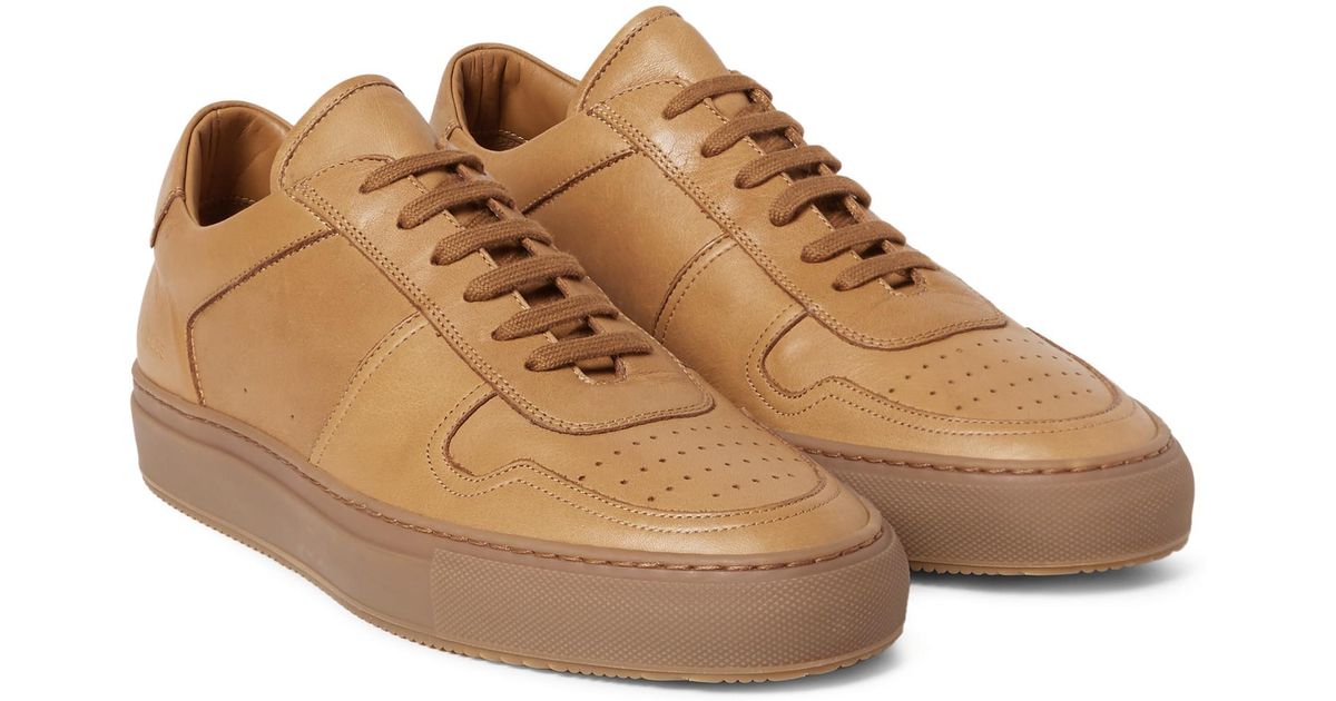 Common Projects Bball Leather Sneakers in Brown for Men | Lyst