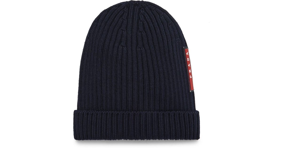 prada ribbed beanie