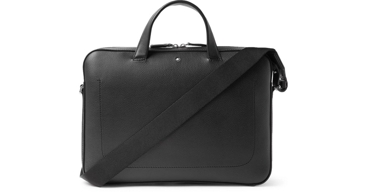 montblanc leather briefcase