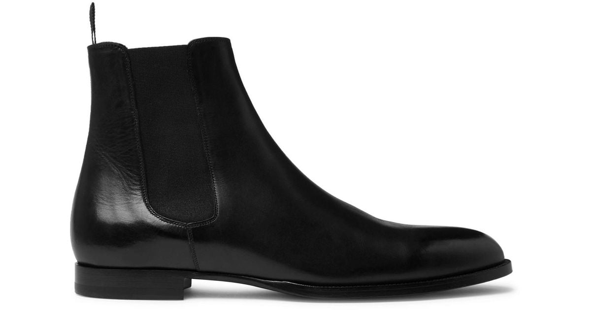 CELINE HOMME Leather Chelsea Boots in Black for Men - Lyst