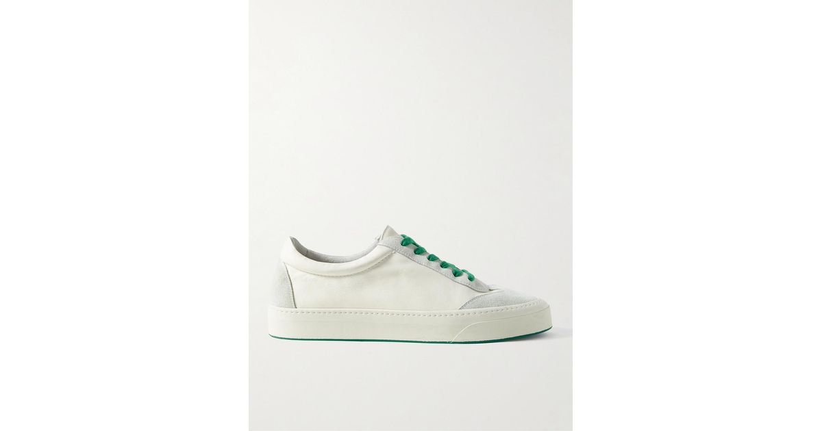 The Row Marley Sneakers aus Leder und Veloursleder in Natur f r