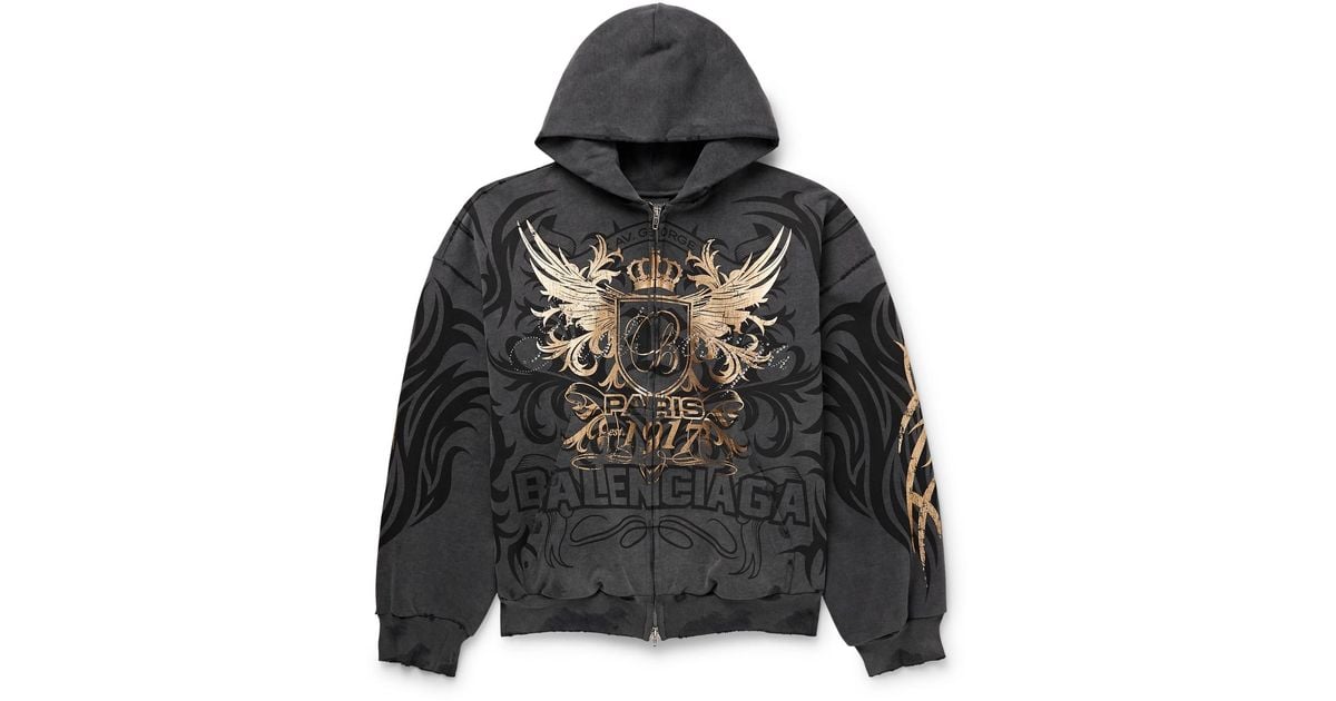 Balenciaga Tacky Zip-Up Hoodie Regular Fit for Men | Lyst