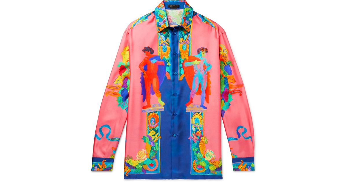 Versace Painting Print Shirt in Pink for Men Lyst