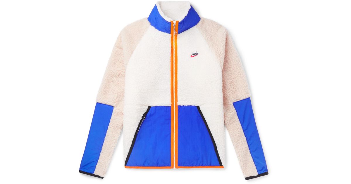 white nike fuzzy sweater