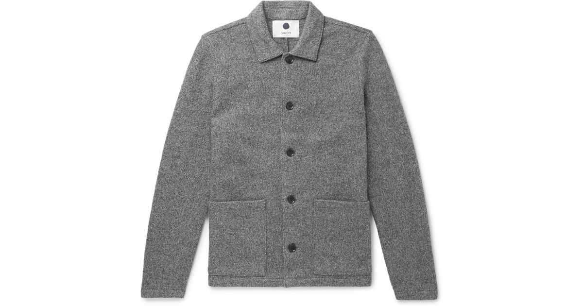 NN07 Mélange Boiled Wool Jacket in Grey for Men | Lyst Canada