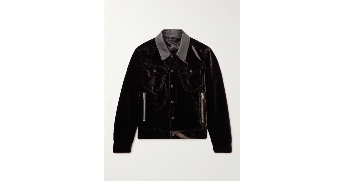 Stussy velvet hot sale trucker jacket