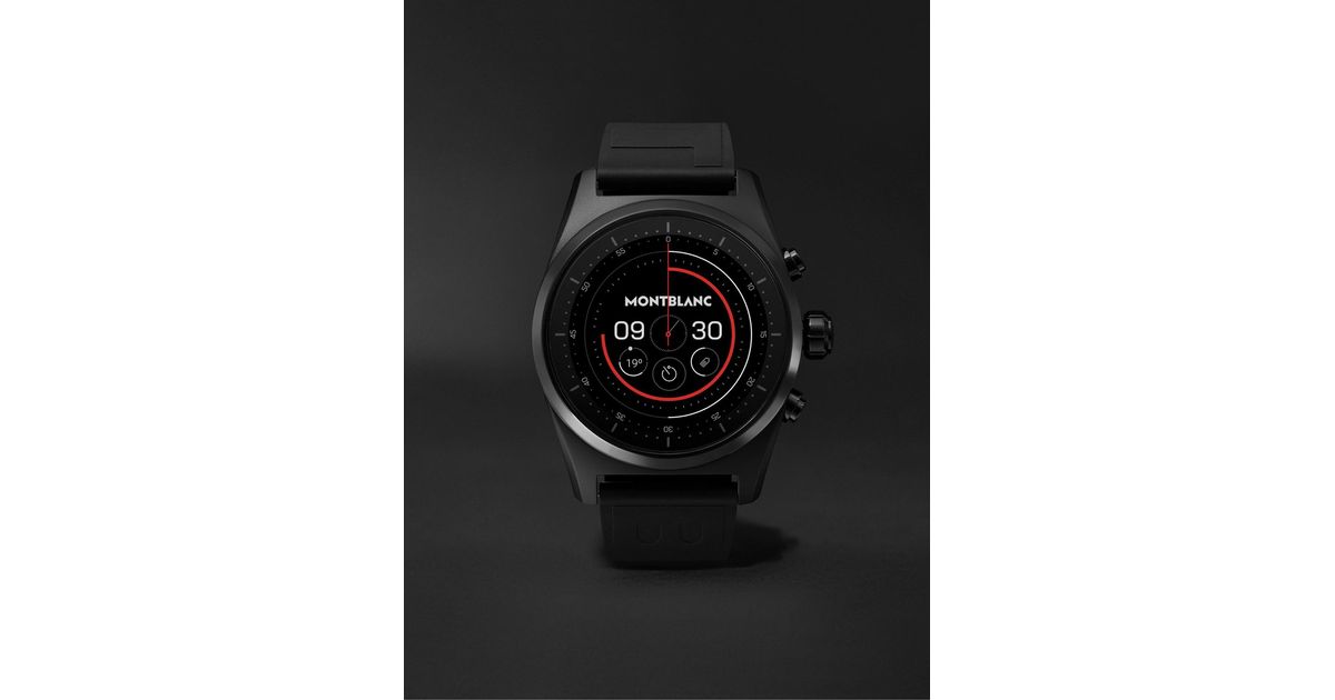Montblanc Summit Lite 43mm Aluminium And Rubber Smart Watch in Black for  Men | Lyst