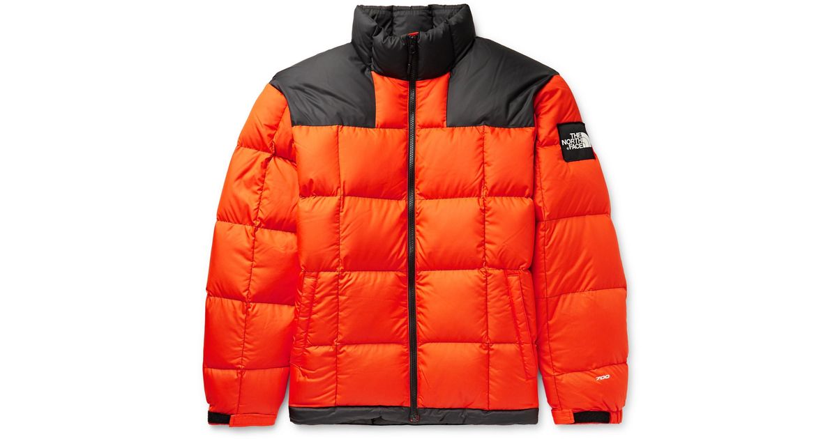 The North Face Lhotse Quilted Ripstop Down Jacket in Orange for Men - Lyst