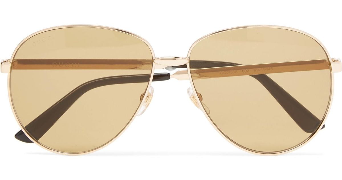 Gucci Aviator-style Enamelled Gold-tone 