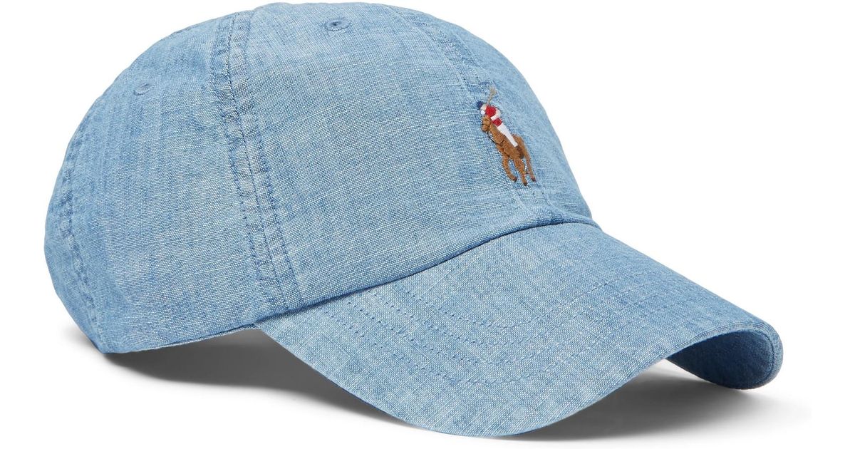 chambray baseball cap