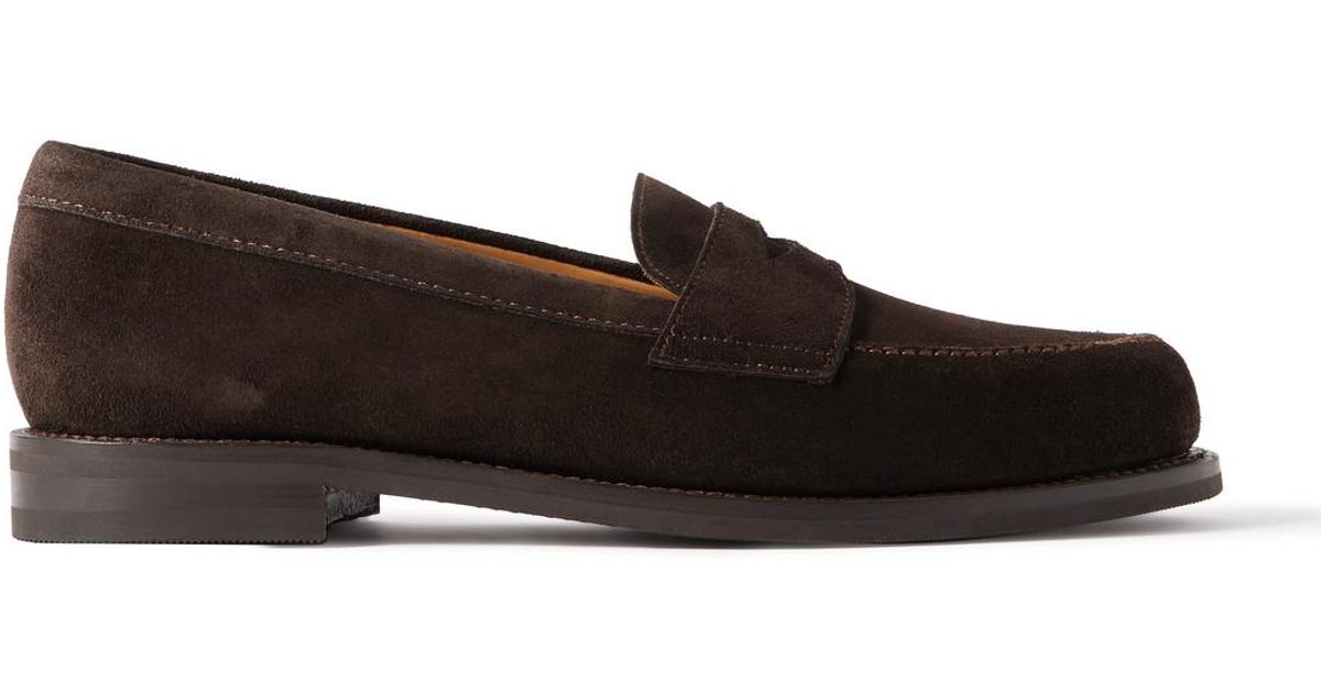 Men\'s Dark Brown Suede Slip-On Loafers by Morjas L1000920-scaled.jpeg main image 3