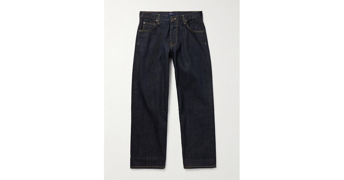 Noah Stovepipe Wide-Leg Selvedge Jeans in Blue for Men | Lyst Canada