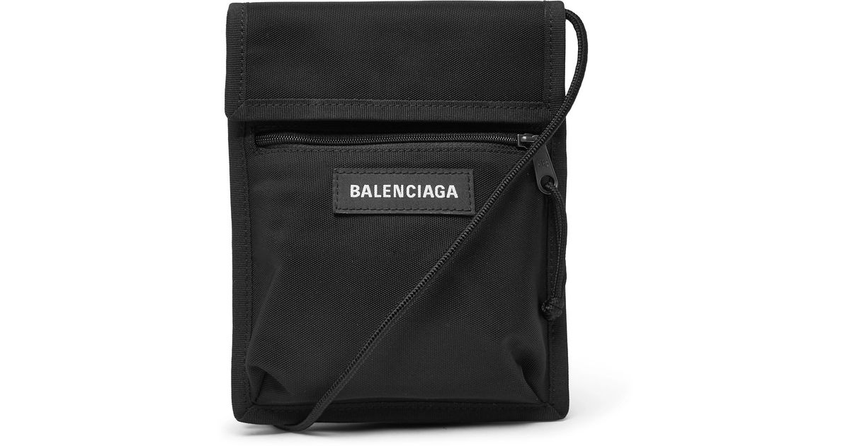 Balenciaga Synthetic Explorer Canvas Messenger Bag in Black for Men