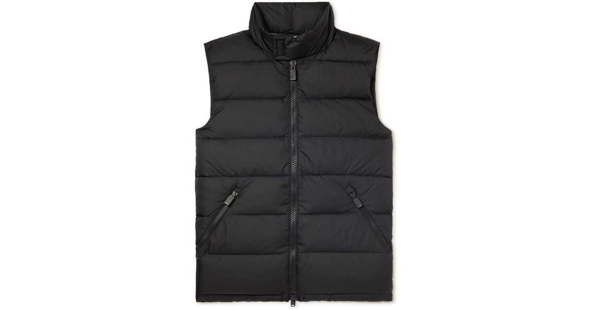 Aspesi Quilted Shell Down Gilet in Black for Men | Lyst