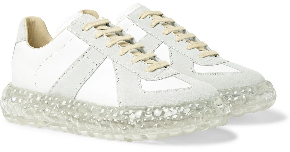 Maison Margiela Replica Caviar Trainers in White for Men | Lyst