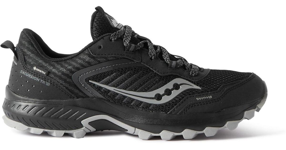 Saucony Excursion Tr15 Gtx Rubbertrimmed Goretex Running Sneakers in Black for Men Lyst