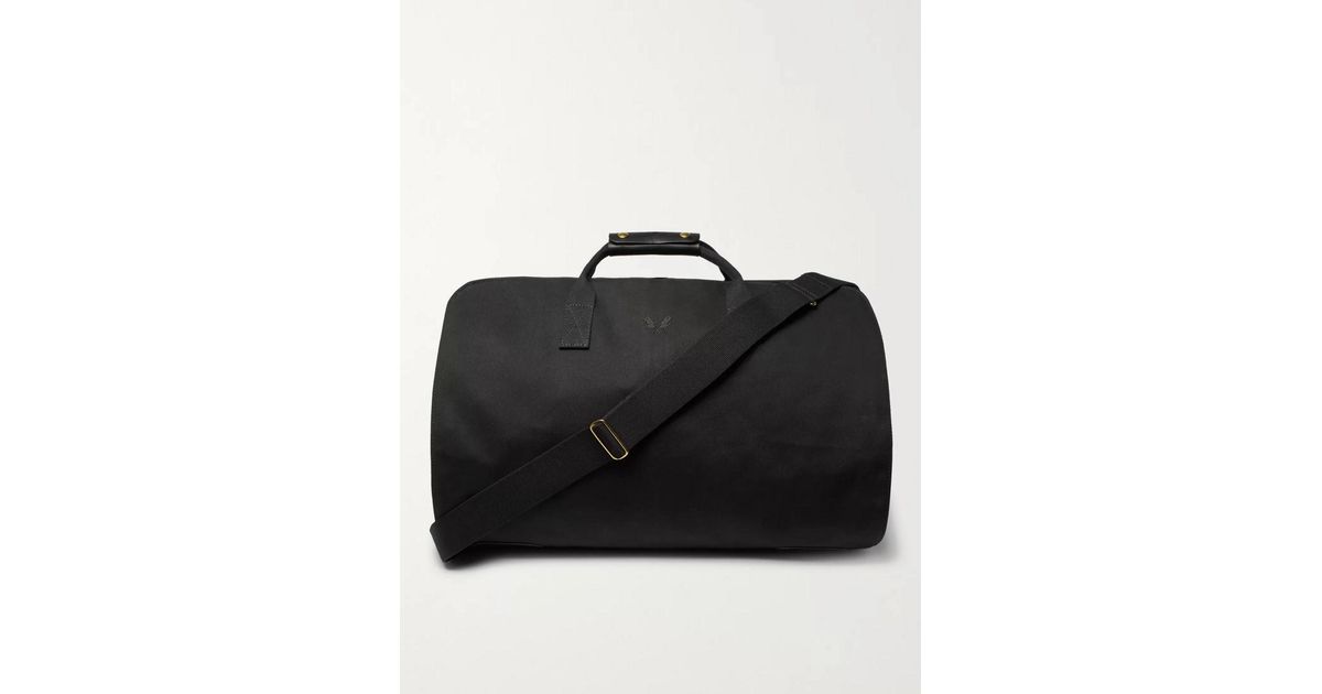 Winch Leathertrimmed Cottoncanvas Suit Carrier And Holdall in
