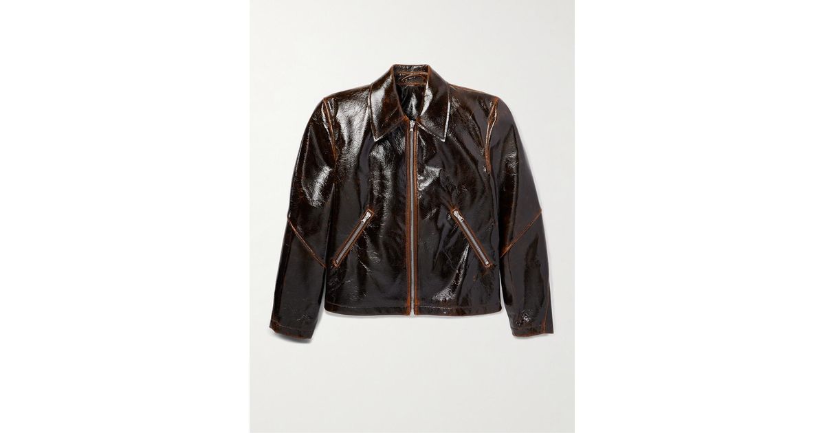 Séfr Buck Coated Wool-Blend Jacket in Brown for Men | Lyst Australia