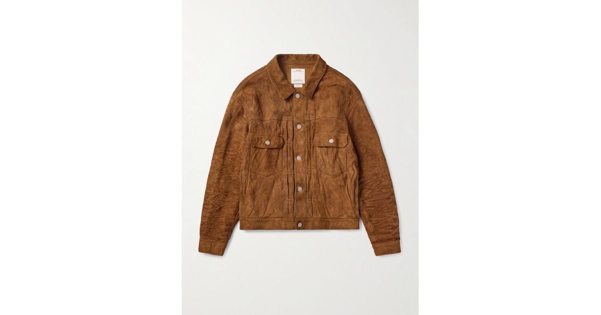 Visvim Suede Jacket in Brown for Men | Lyst UK