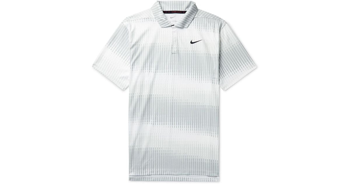 Nike Tiger Woods Dri-fit Adv Printed Golf Polo Shirt in White for Men ...