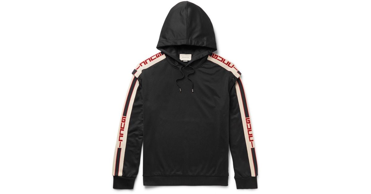 gucci tape hoodie