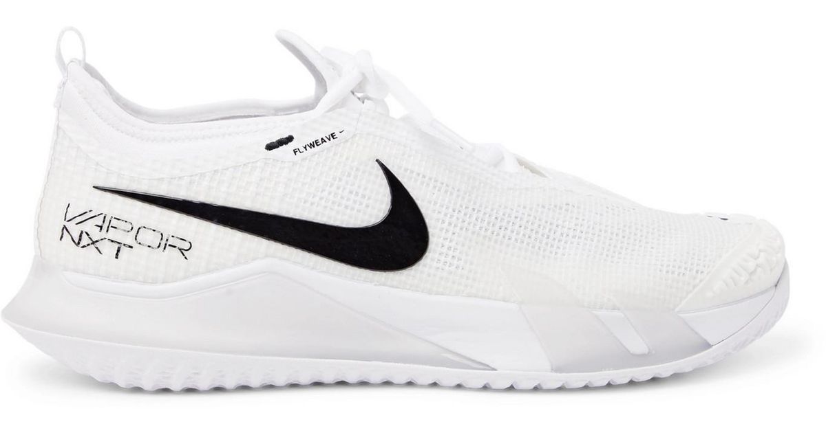 Nike Nikecourt React Vapor Nxt Rubber-trimmed Flyweave Tennis Sneakers in  White for Men | Lyst
