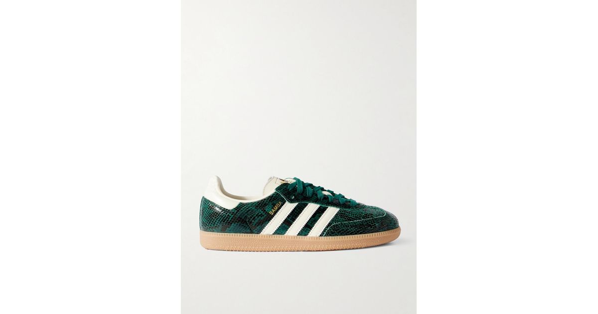 adidas gazelle silver green womens Adidas Unisex Samba OG Black / Cream White / Collegiate Green Low Top  Sneakers main image 1
