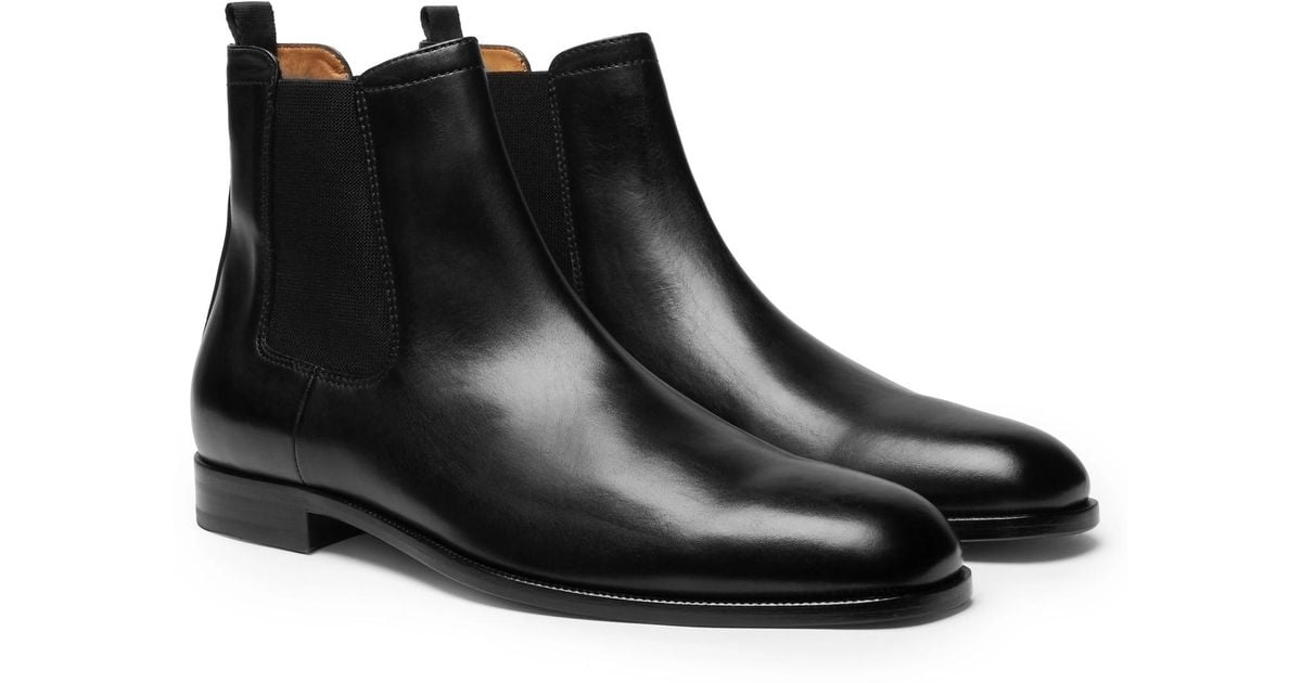 hugo boss leather chelsea boots