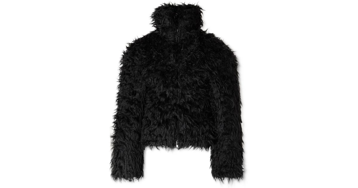 Black Faux-fur jacket, Balenciaga