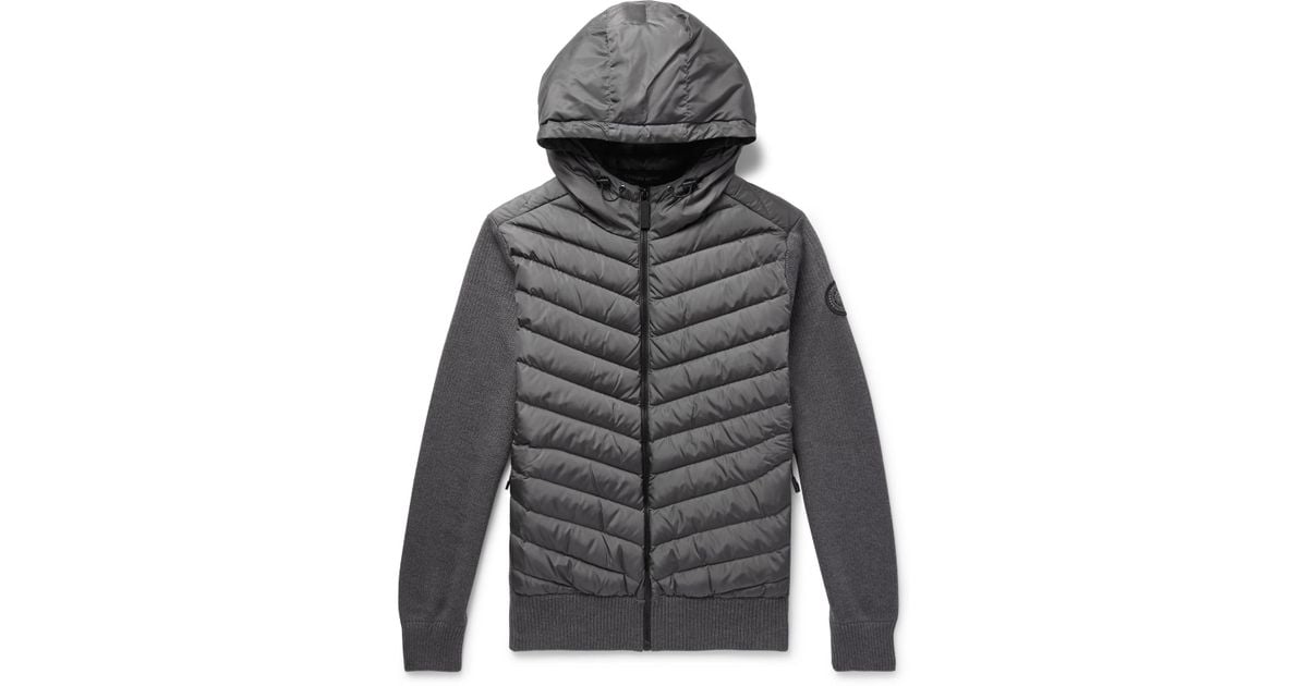 Merino For Hoodie And Hybridge Zip Down Goose Men In Wool Canada Jacket Up Lyst Gray Shell Quilted qw6ESFfg