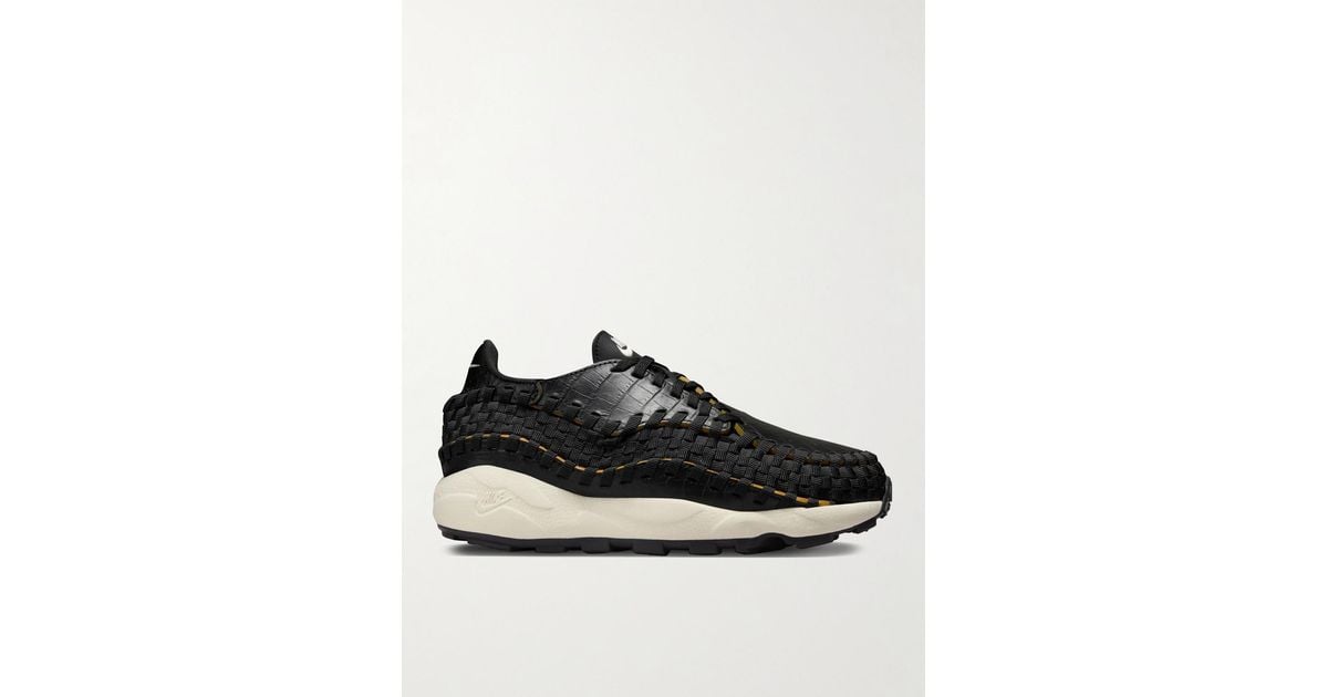 Air max thea croc-effect leather-trimmed mesh sneakers sales