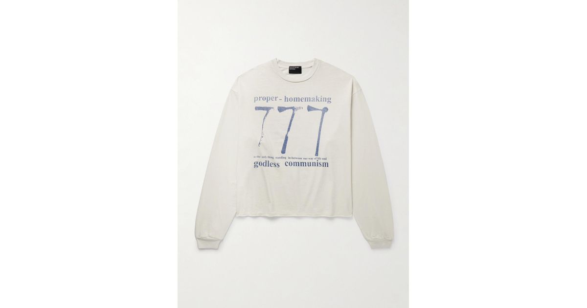 Enfants Riches Deprimes 777 Printed Cotton-Jersey T-Shirt in White