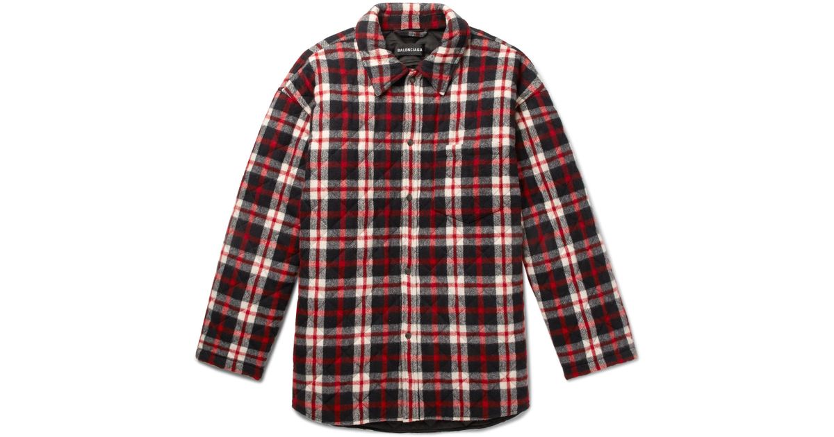 balenciaga quilted flannel