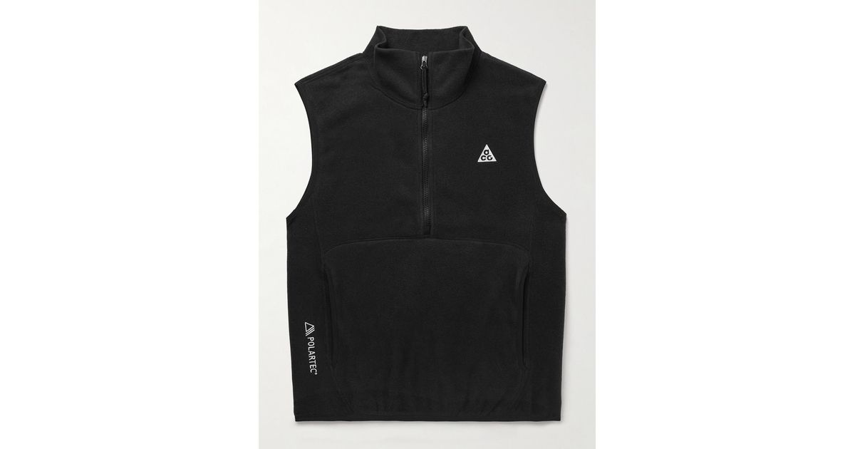 Nike Acg Wolf Tree Logo-embroidered Polartec® Fleece Half-zip