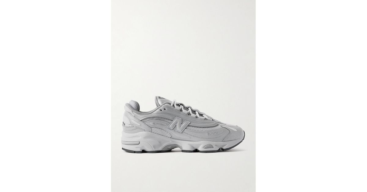 New Balance M1000 Embroidered Reflective Faux Leather And Mesh Sneakers ...