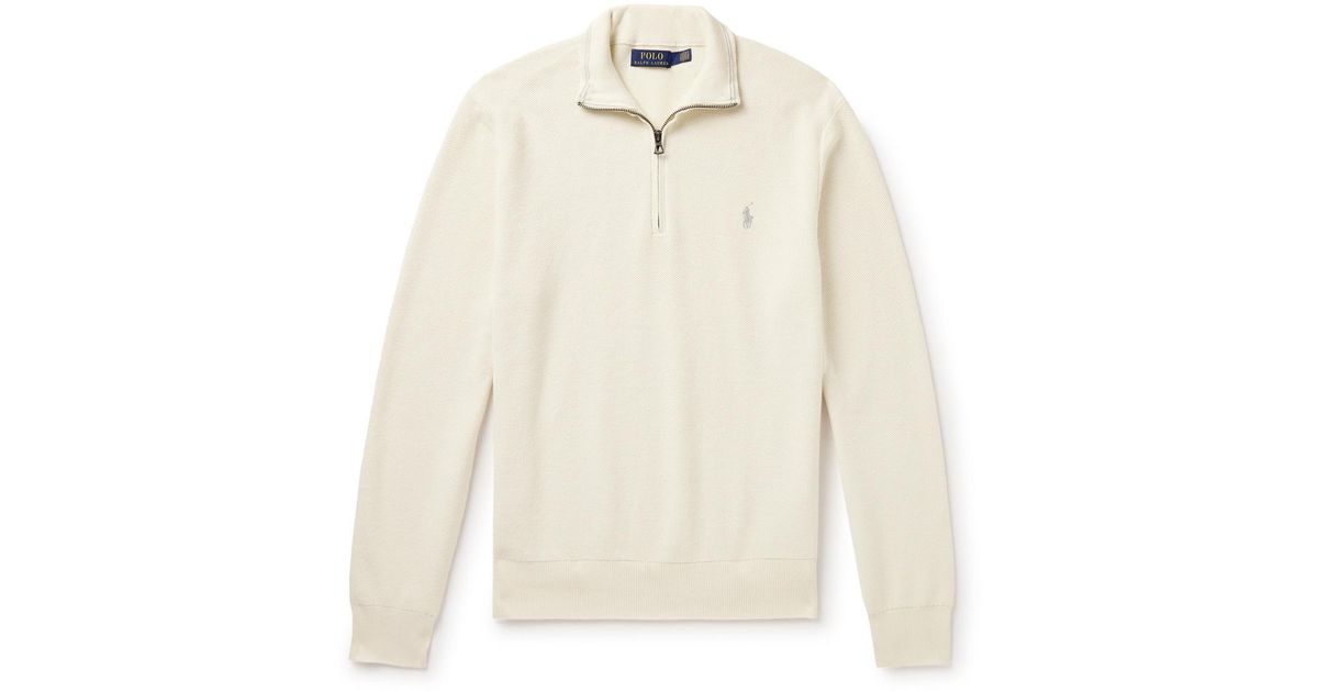 Polo Ralph Lauren Logo-Embroidered Honeycomb-Knit Cotton