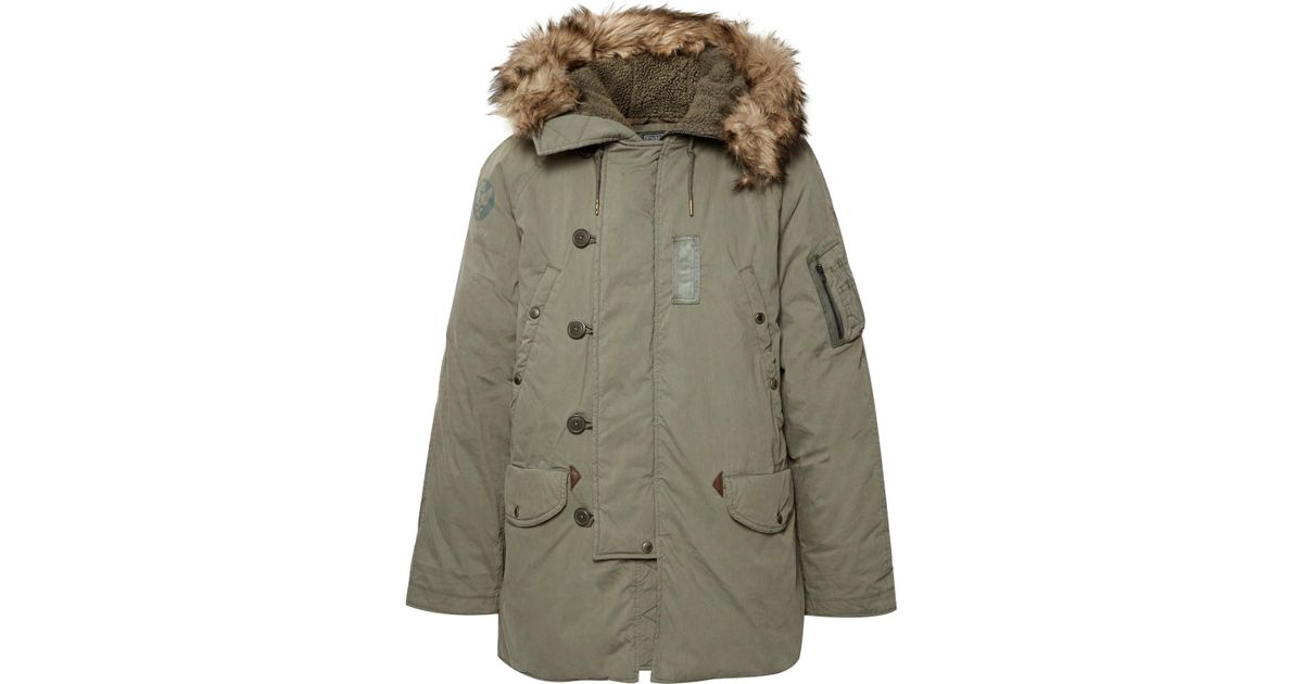 ralph lauren faux fur down coat