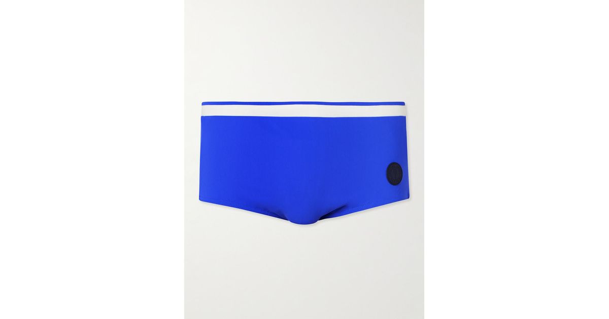 Frescobol Carioca Sunga Logo-appliquéd Striped Swim Briefs in Blue for ...