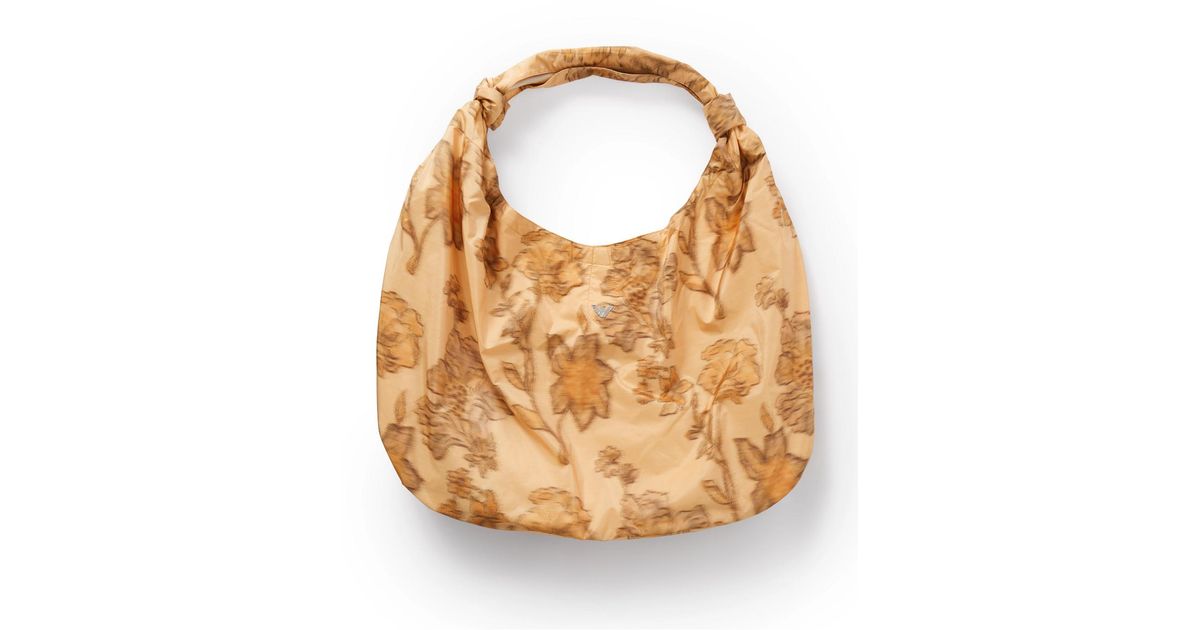 Our Legacy Emporio Armani Goccia Floral-Print Faille Tote in